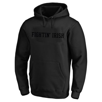  Notre Dame Fighting Irish Profile Tonal Hoodie - Black