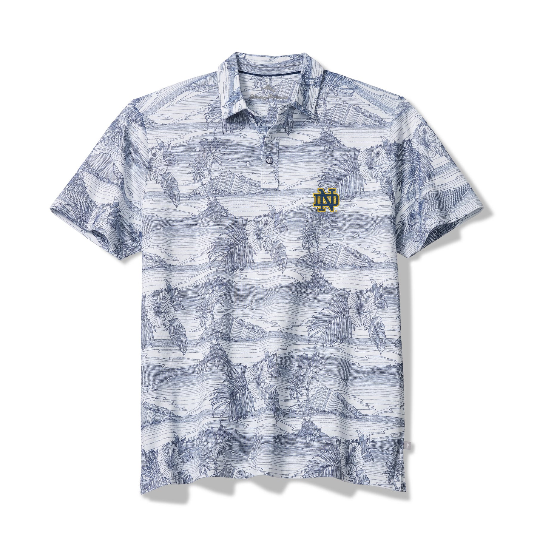 Men's Tommy Bahama Navy Notre Dame Fighting Irish Corsica Coast IslandZone Polo