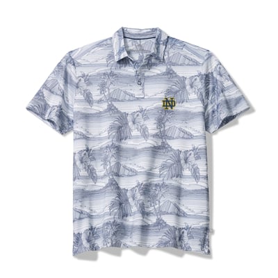 Notre Dame Fighting Irish Tommy Bahama Corsica Coast IslandZone Polo - Navy