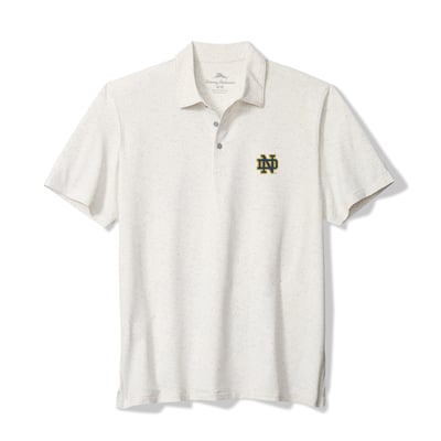 Notre Dame Fighting Irish Tommy Bahama Palm Dunes IslandZone Polo - White