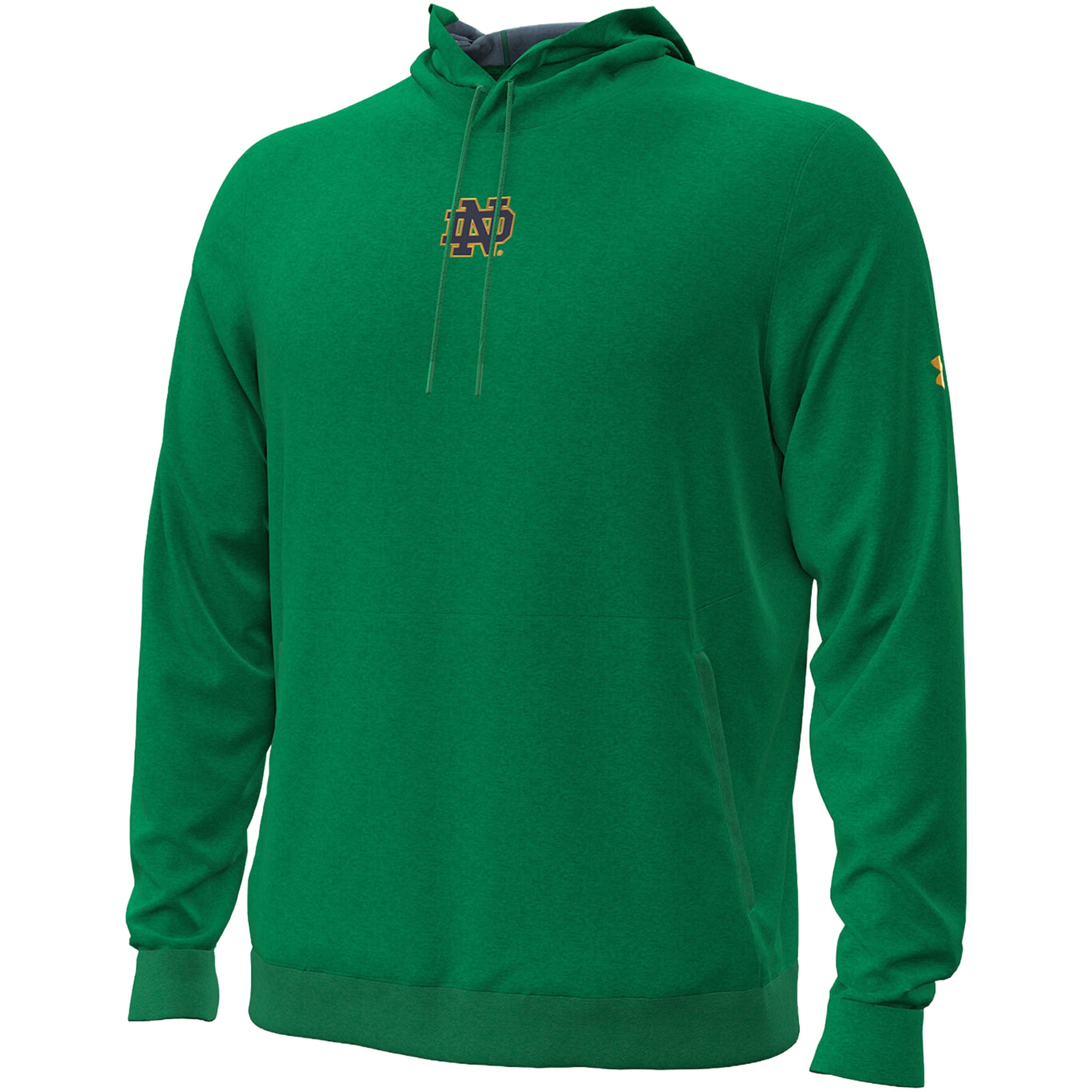 Sweat à capuche Under Armour vert Notre Dame Fighting Irish 2026 Sideline Meridian pour homme
