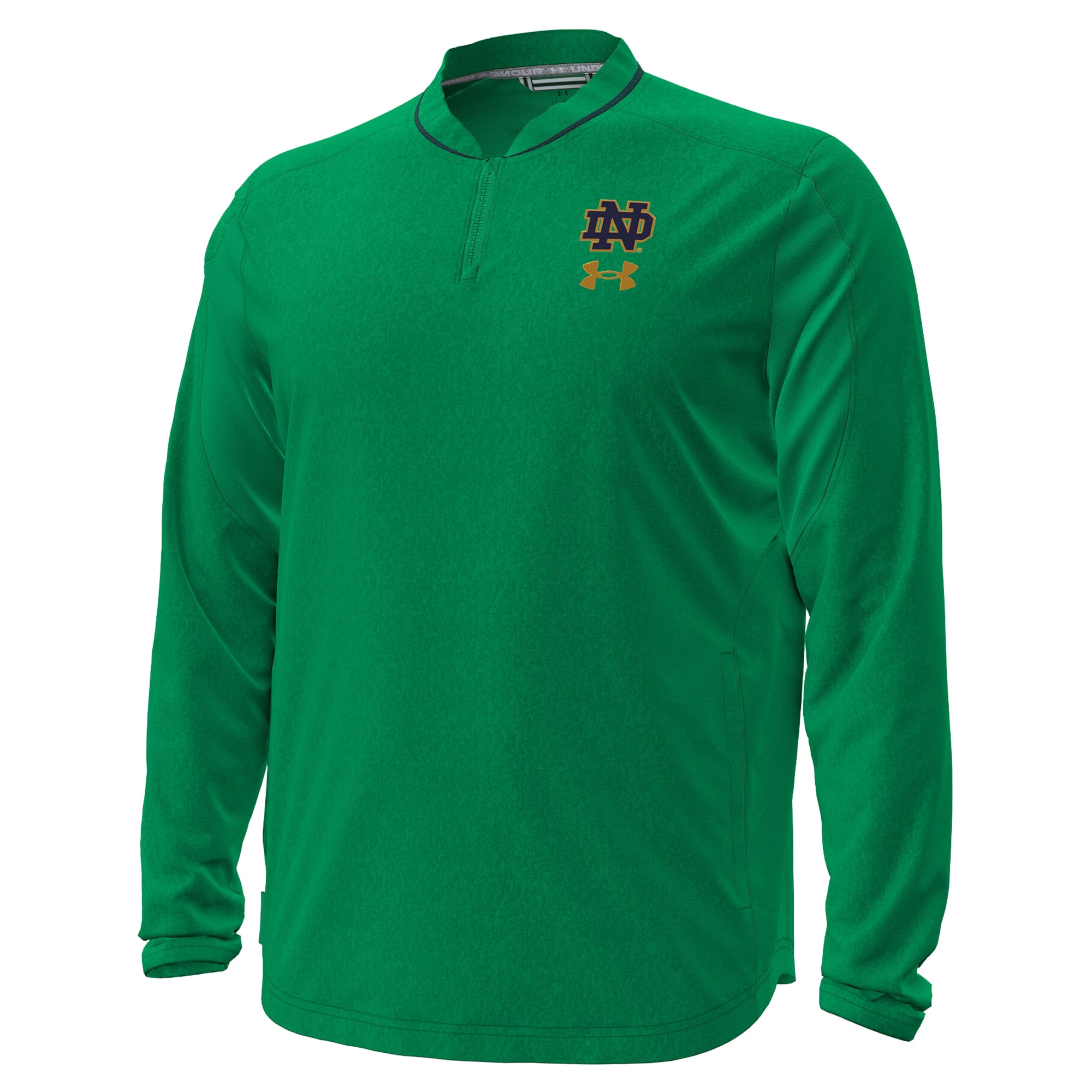 Men's Under Armour Notre Dame Fighting Irish 2026 Sideline Motivate Woven Quarter-Zip Long Sleeve Pullover