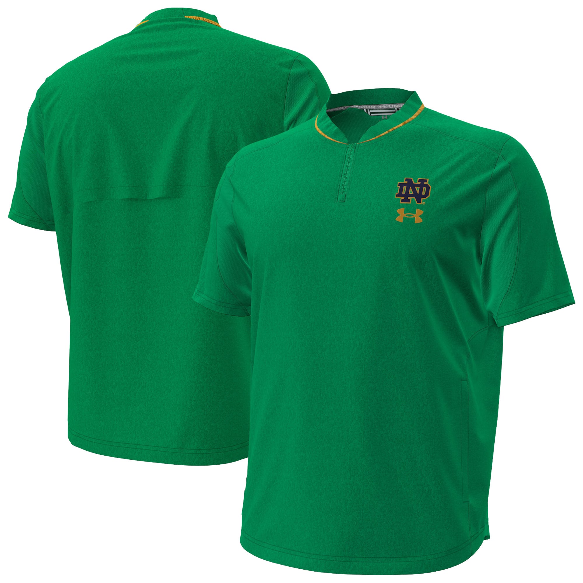Men's Under Armour Notre Dame Fighting Irish 2026 Sideline Motivate Woven Quarter-Zip Pullover