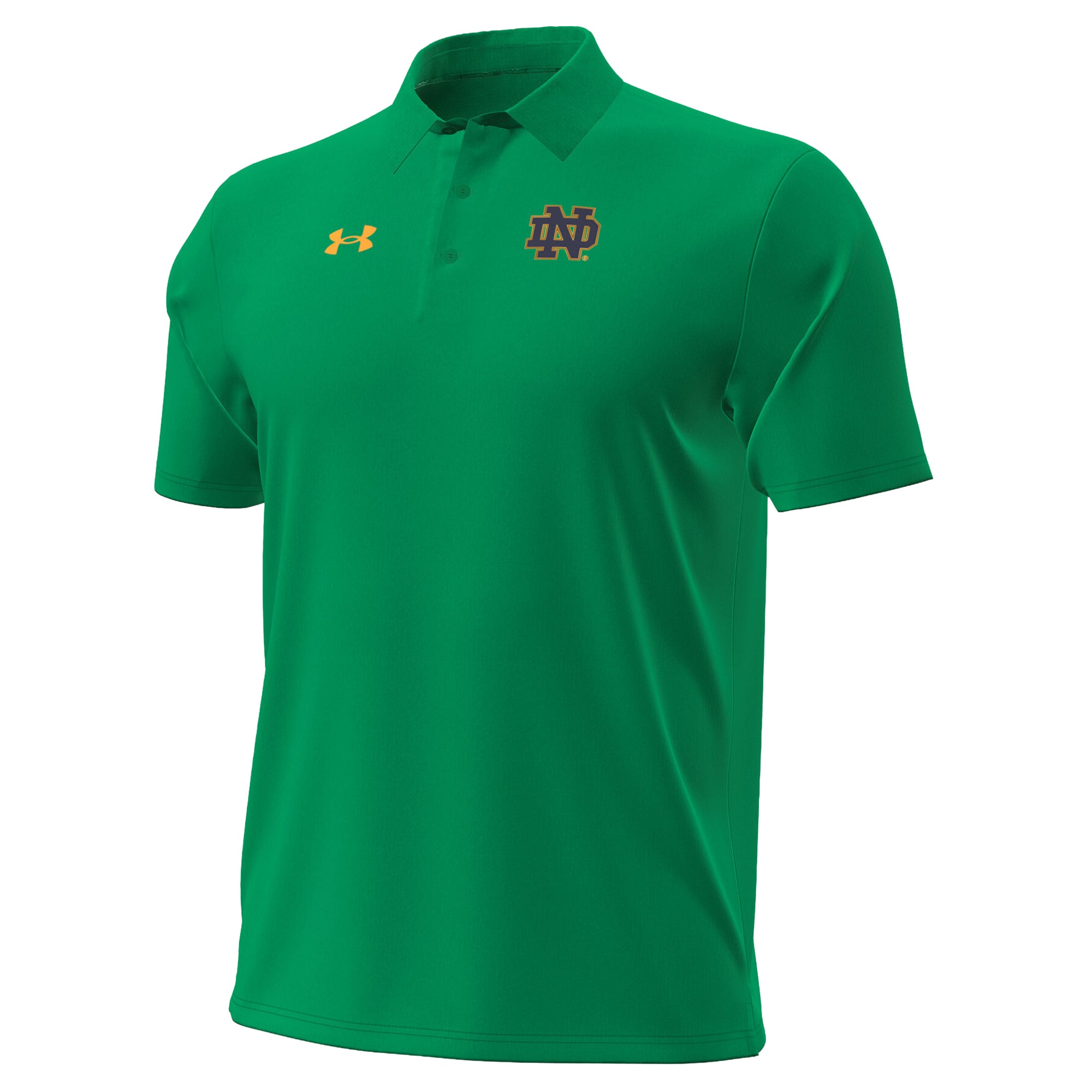 Polo Under Armour pour homme, vert Kelly, Notre Dame Fighting Irish 2026 Sideline ArmourDry
