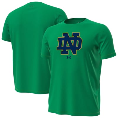 Notre Dame Fighting Irish Under Armour Primary Tech Stretch T-Shirt - Kelly Green