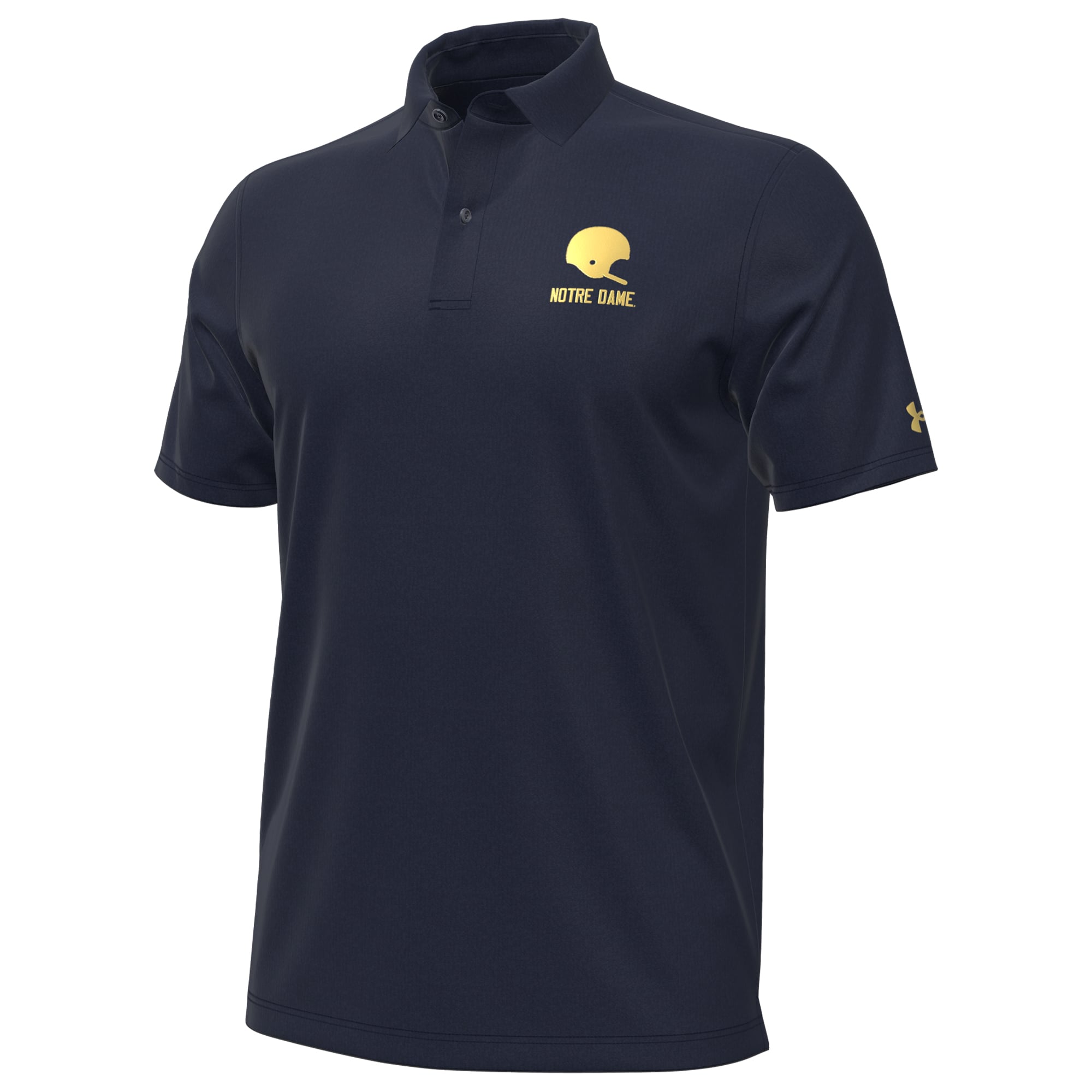 Men's Under Armour Nautical Navy Notre Dame Fighting Irish 2026 Shamrock Series Performance Playoff Polo
