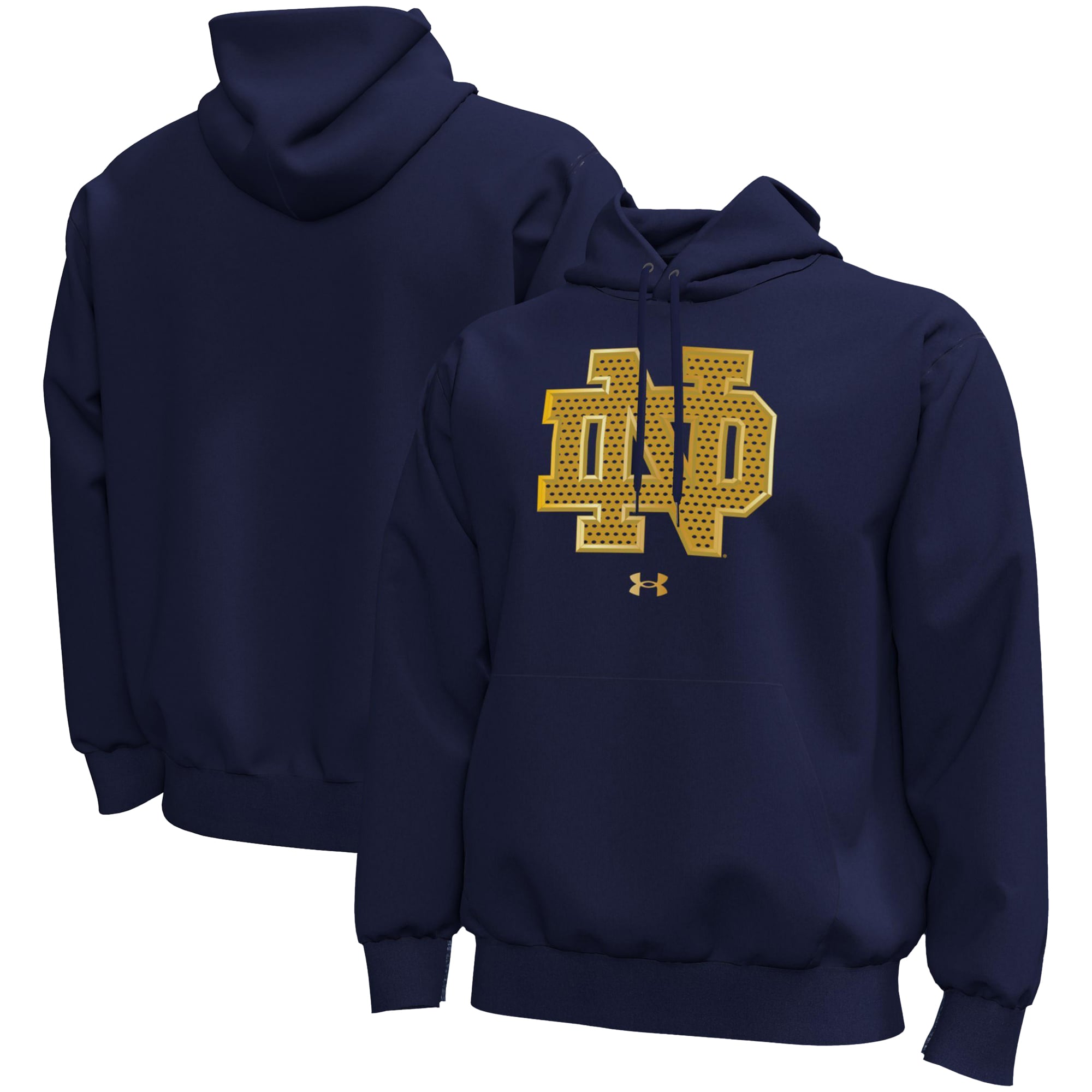 Men's Under Armour  Navy Notre Dame Fighting Irish 2026 Shamrock Series Icon Fleece Hoodie