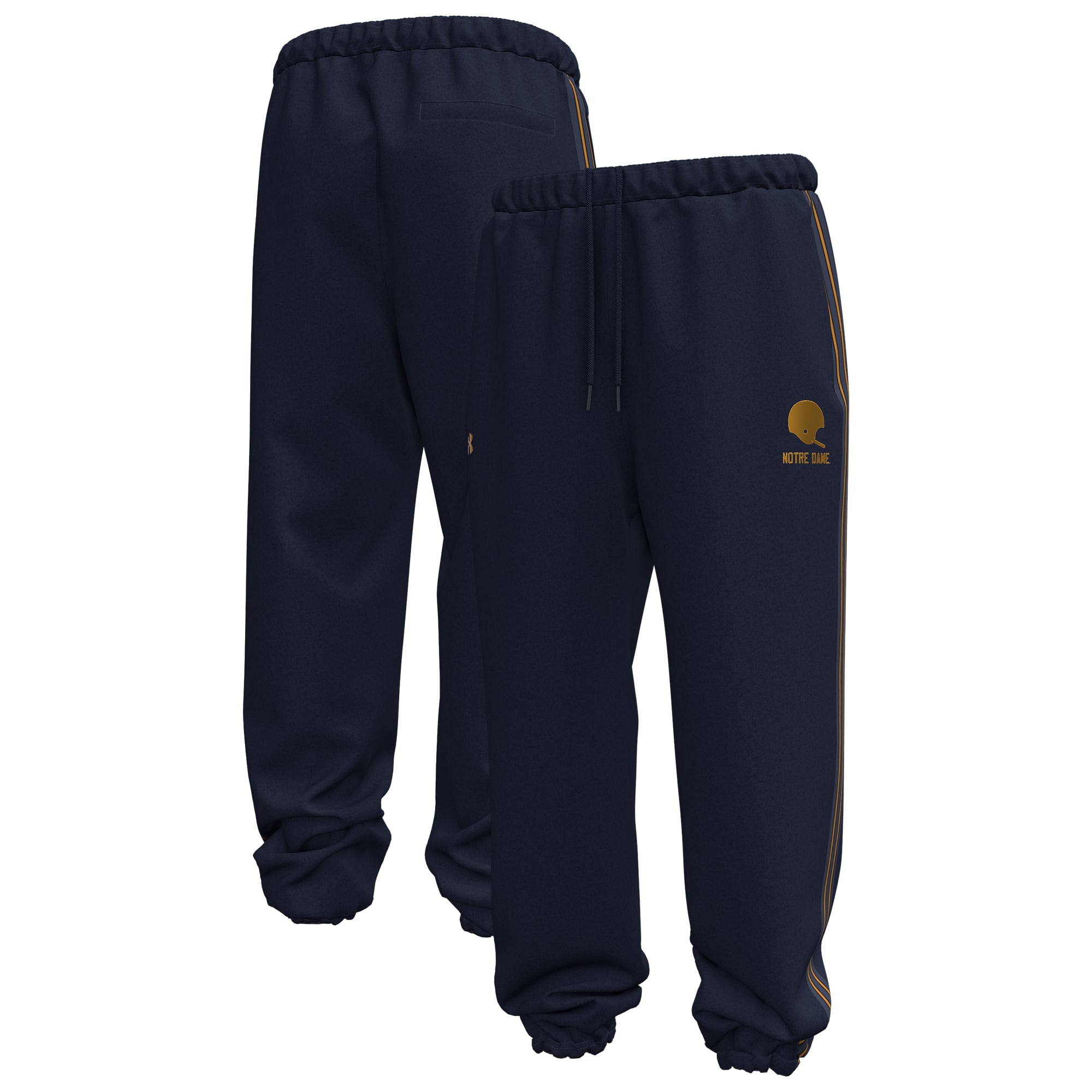 Men's Under Armour  Navy Notre Dame Fighting Irish 2026 Shamrock Series Icon Taped Pants