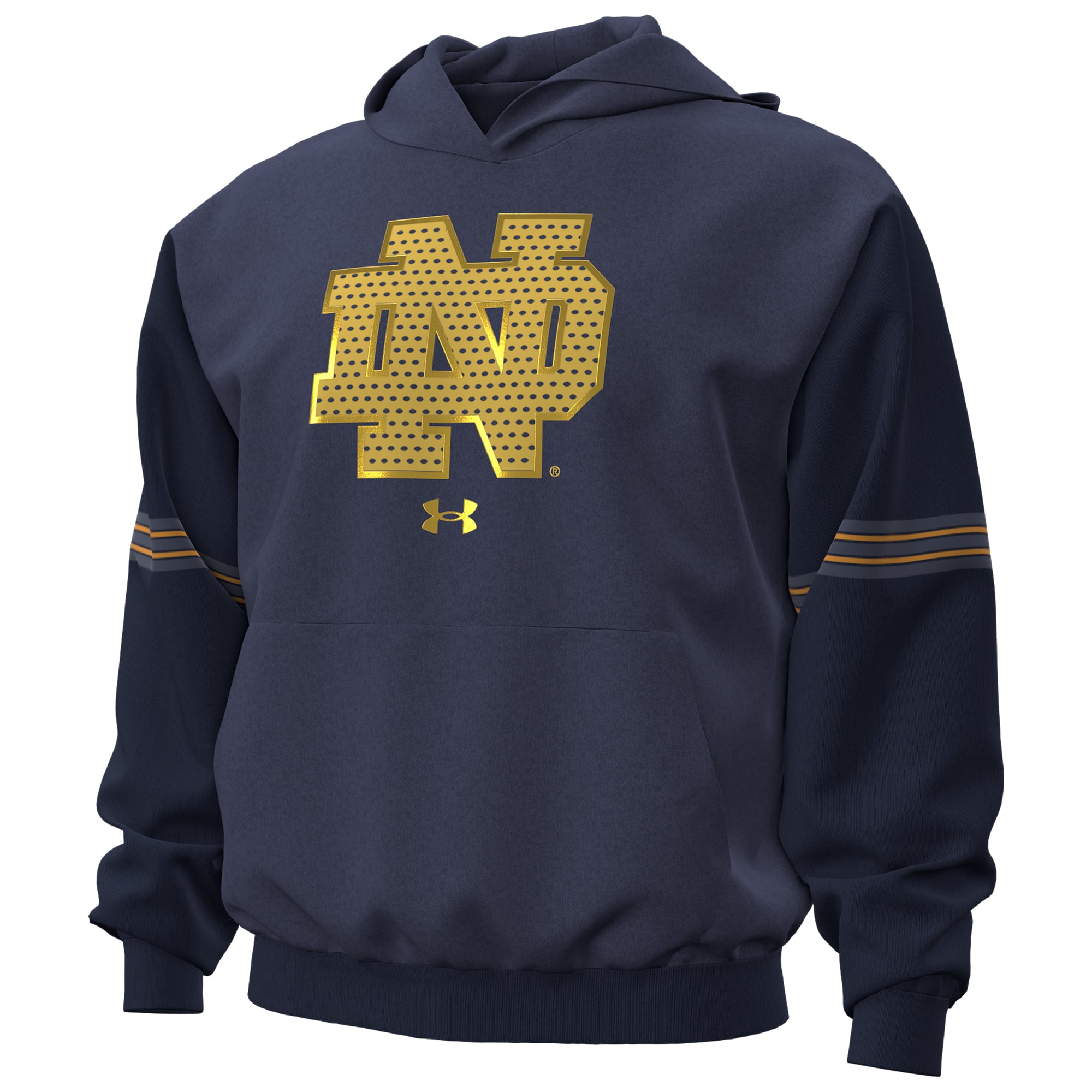 Men's Under Armour  Navy Notre Dame Fighting Irish 2026 Shamrock Series Jersey Icon Taped Hoodie