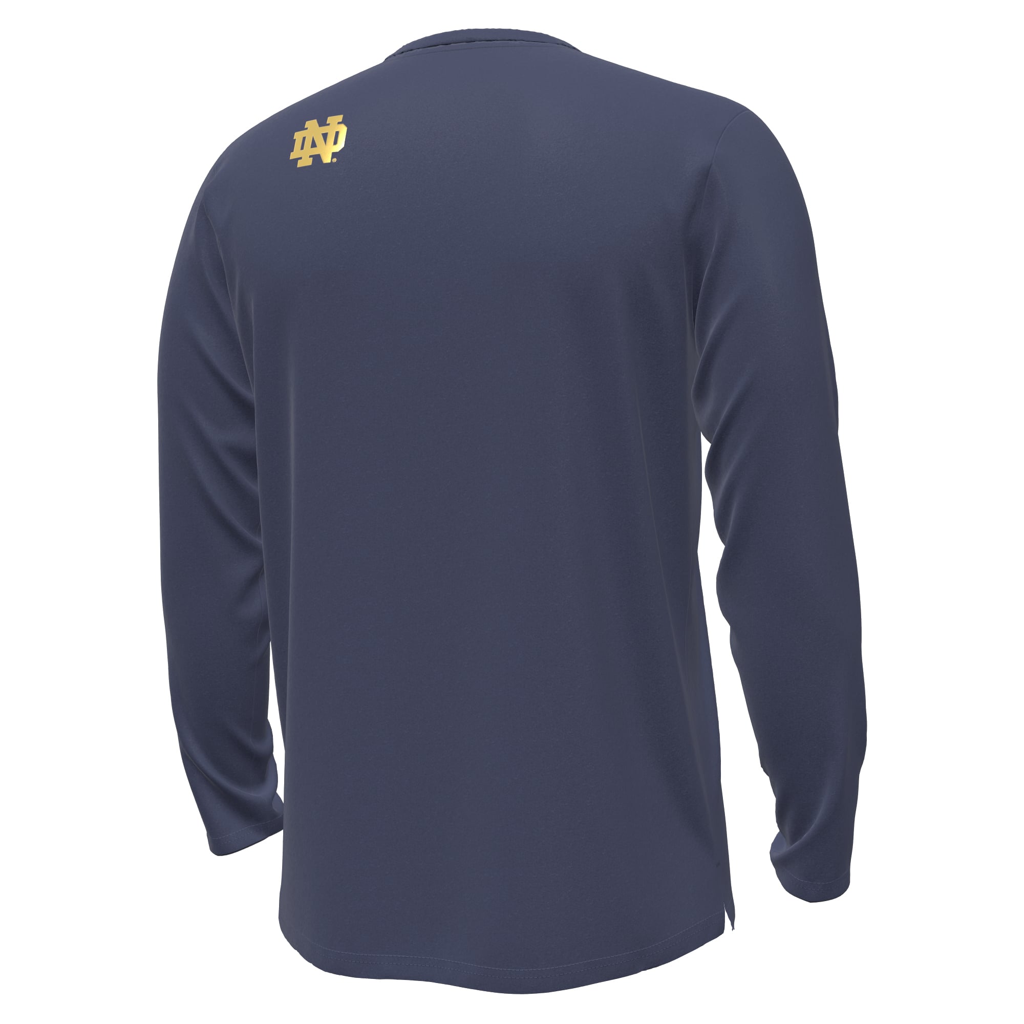 Men's Under Armour Navy Notre Dame Fighting Irish 2026 Shamrock Series Metallic Lambeau Field Vanish Long Sleeve T-Shirt