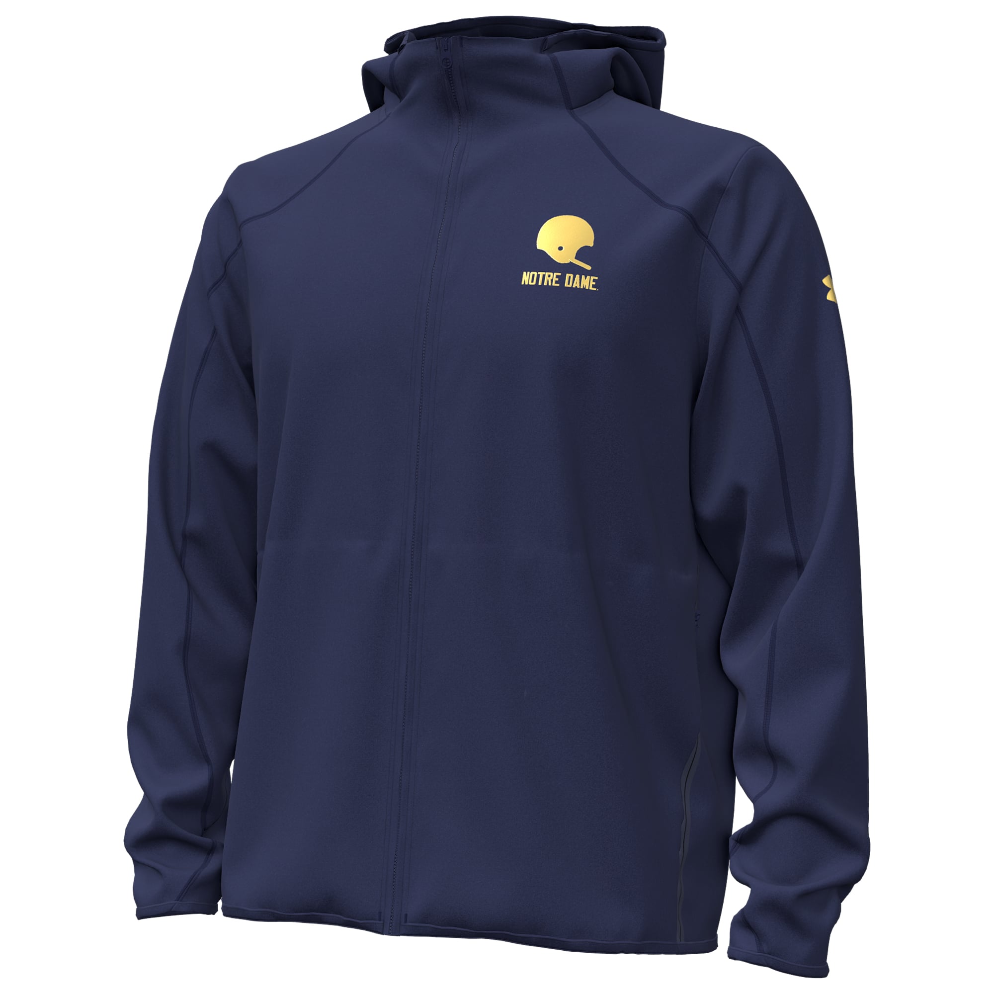 Men's Under Armour Navy Notre Dame Fighting Irish 2026 Shamrock Series Unstoppable Full-Zip Hooded Jacket