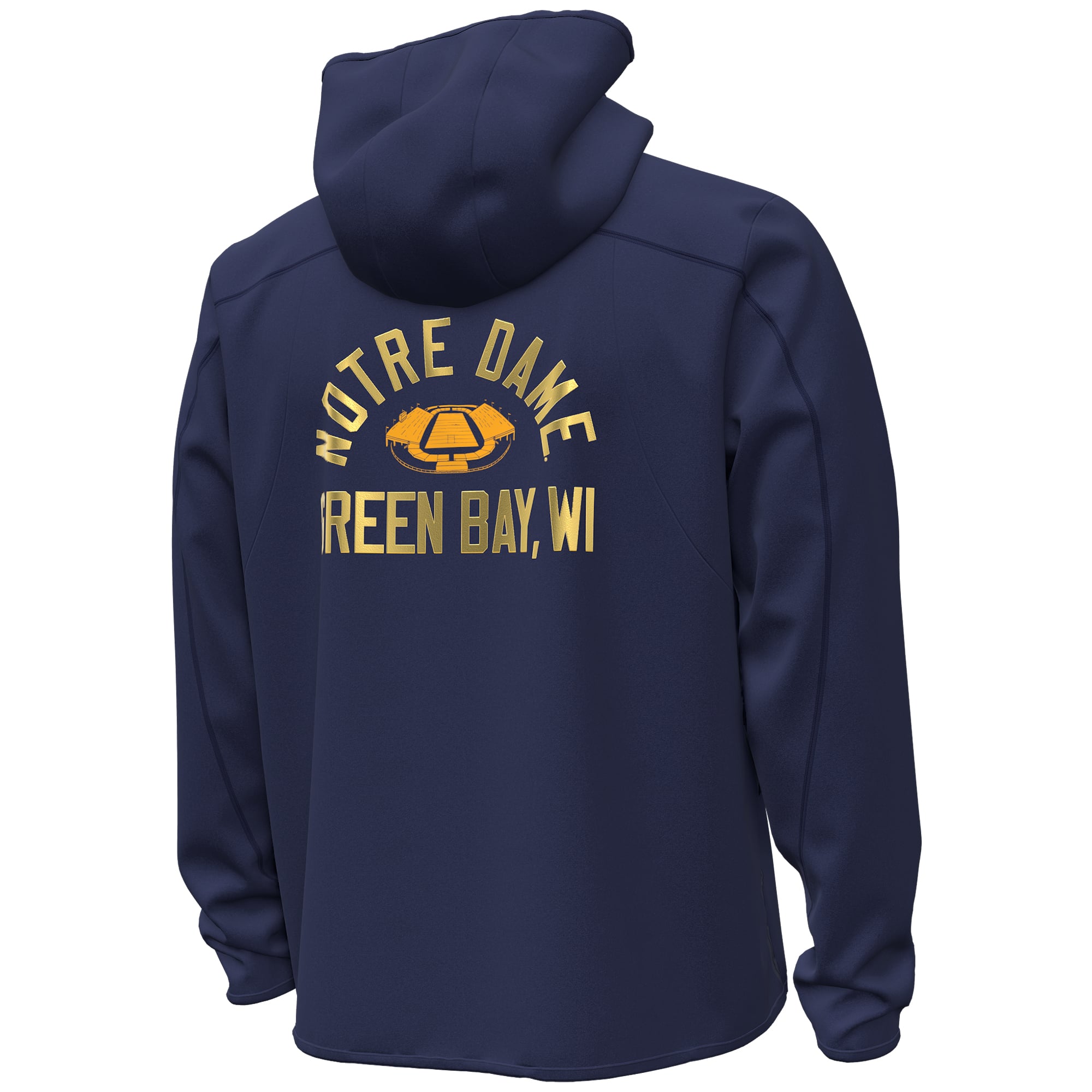 Men's Under Armour Navy Notre Dame Fighting Irish 2026 Shamrock Series Unstoppable Full-Zip Hooded Jacket