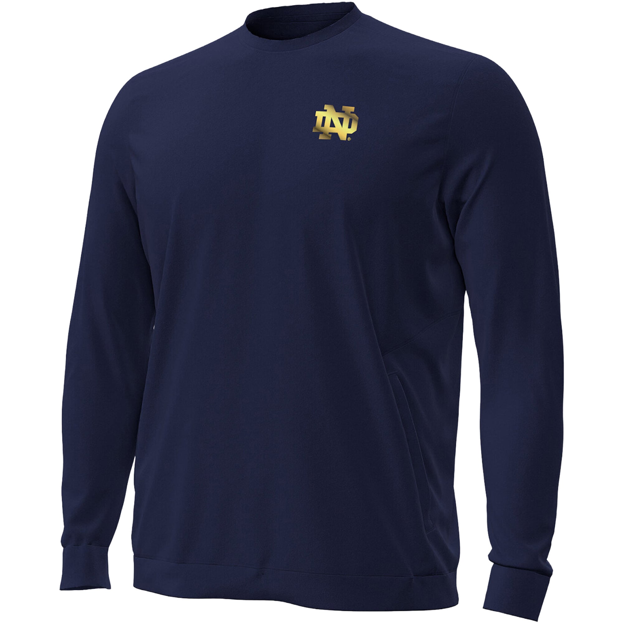 Sweat-shirt d'hiver Under Armour blanc pour homme, modèle Notre Dame Fighting Irish 2026 Sideline Meridian.