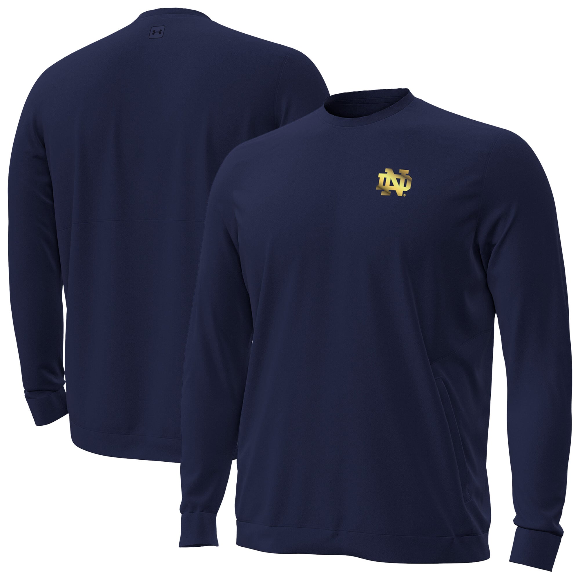 Men's Under Armour White Notre Dame Fighting Irish 2026 Sideline Meridian Cold Weather Sweatshirt