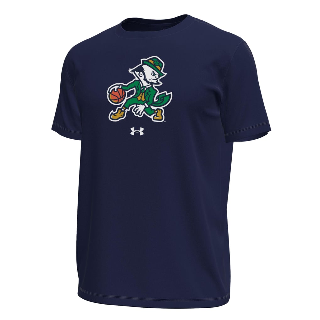 Men's Under Armour Navy Notre Dame Fighting Irish Basketball Leprechaun