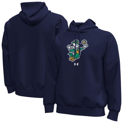  Notre Dame Fighting Irish Under Armour Core Icon Fleece Pullover Hoodie - Navy