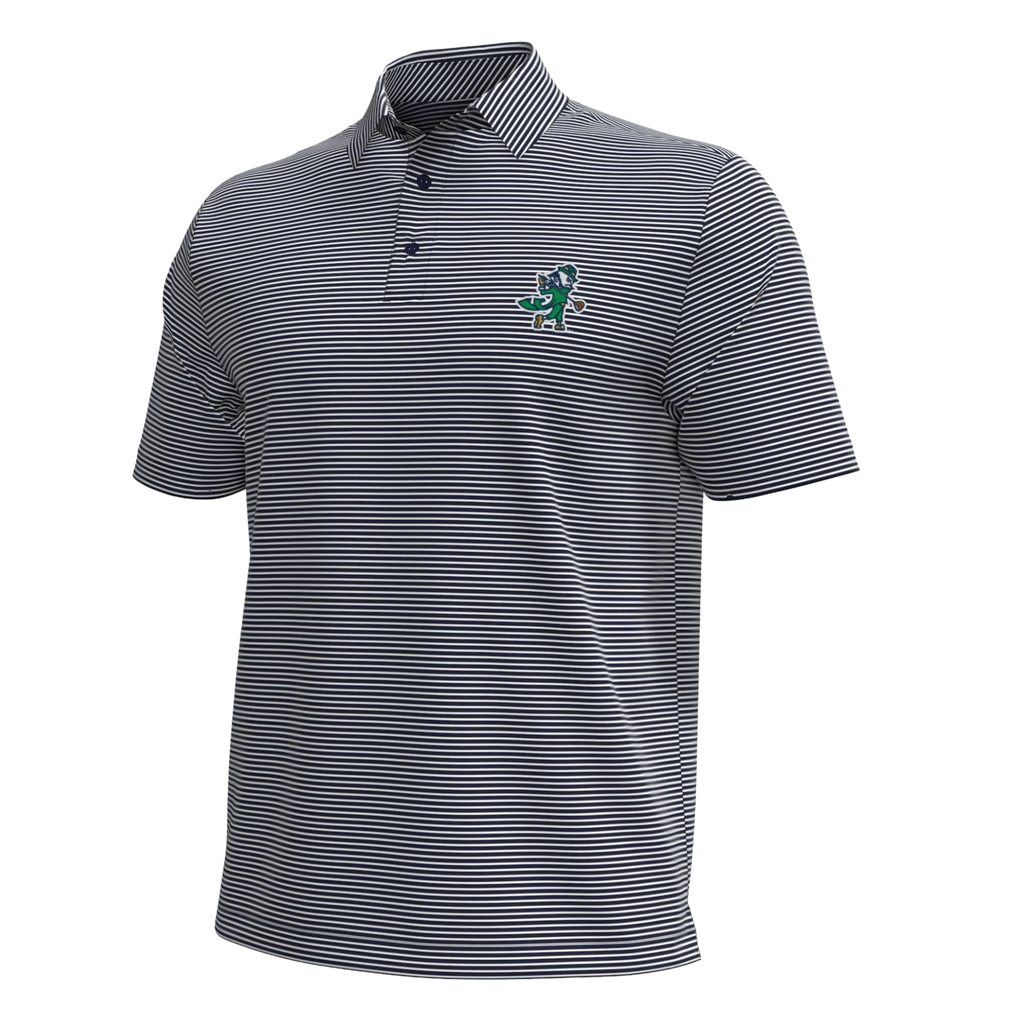Men's Under Armour Navy Notre Dame Fighting Irish Drive Stripe Polo