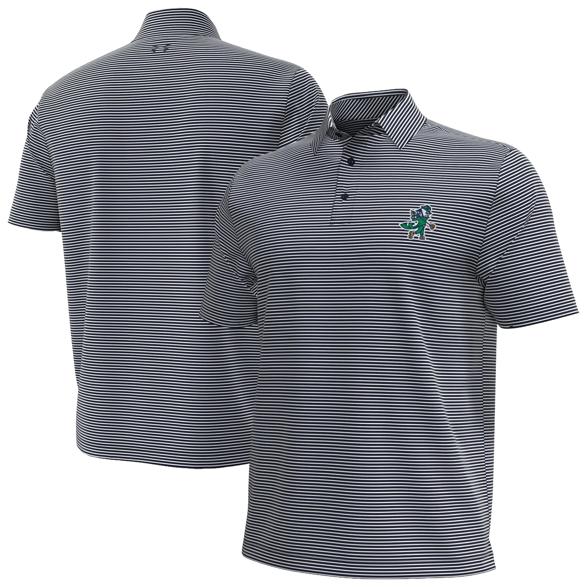 Men's Under Armour  Navy Notre Dame Fighting Irish Drive Stripe Polo