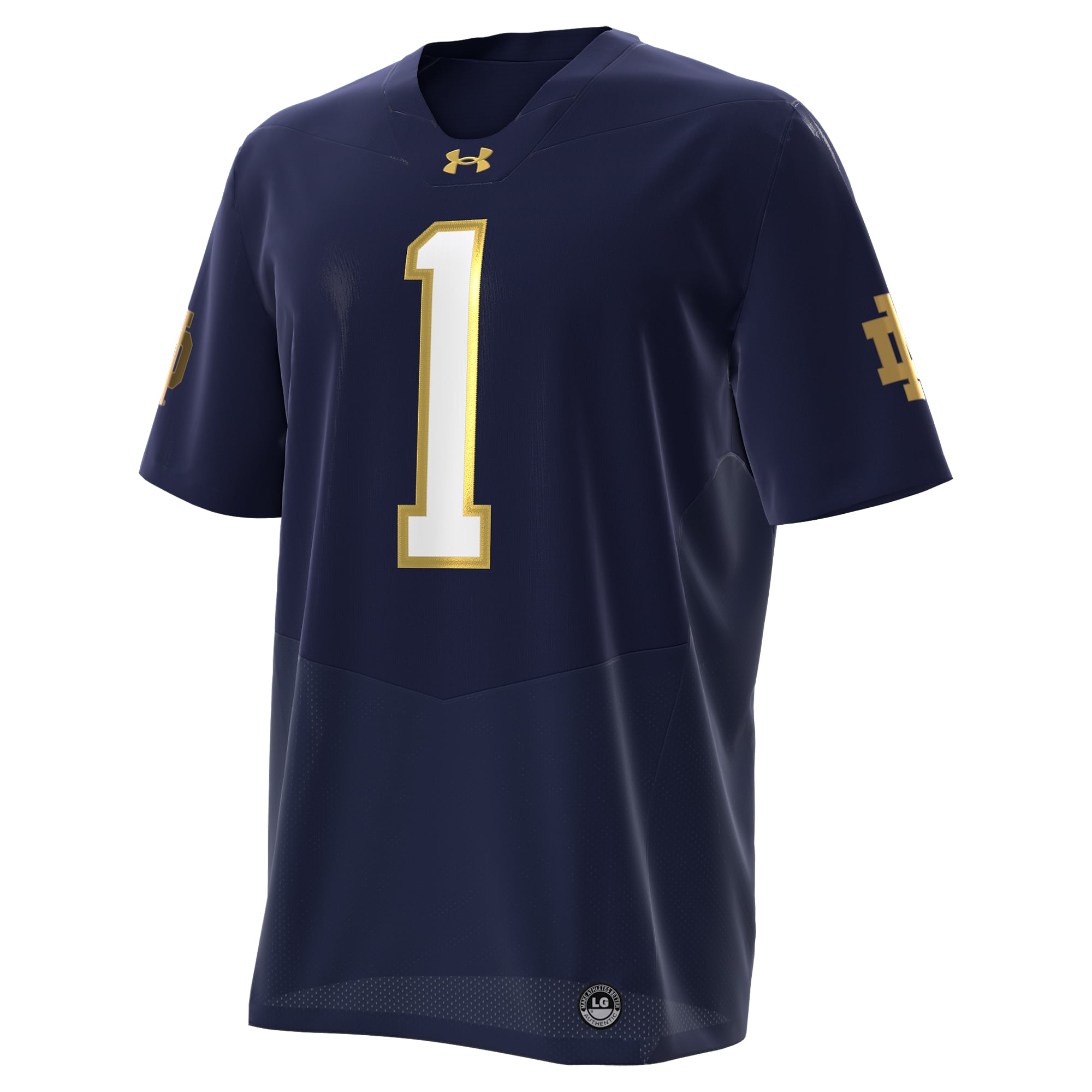 Men's Under Armour  Navy Notre Dame Fighting Irish Premier Football Jersey