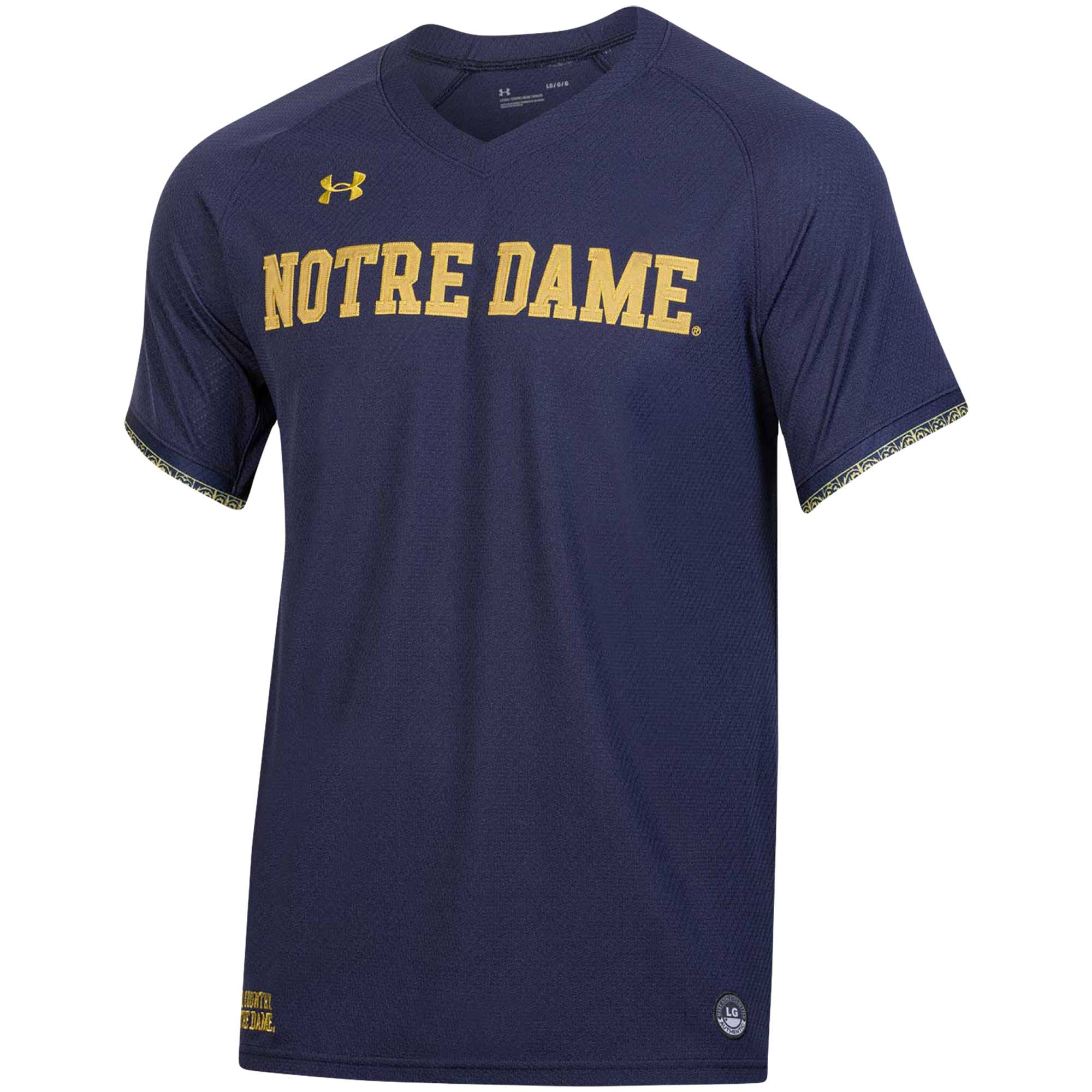 Maillot de baseball blanc Under Armour Notre Dame Fighting Irish Replica pour hommes
