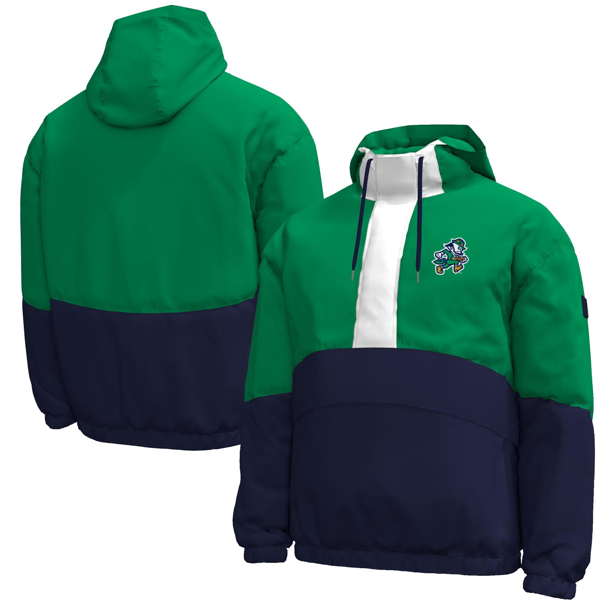 Men's Under Armour #1 Kelly Green Notre Dame Fighting Irish Wear Expanse Half-Zip Jacket