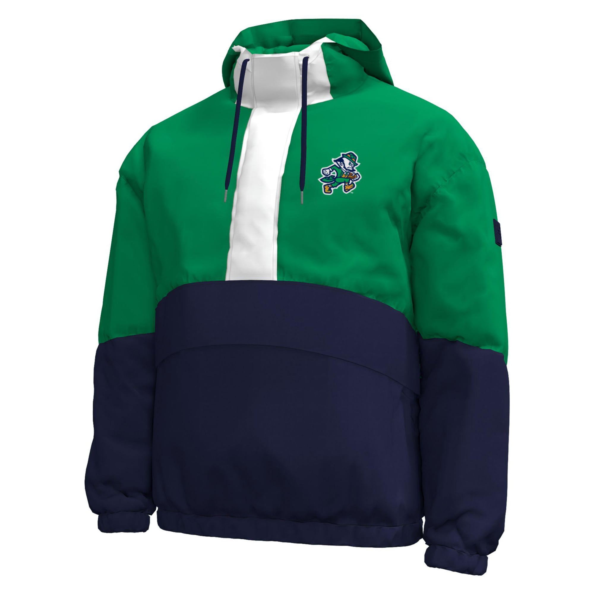 Men's Under Armour #1 Kelly Green Notre Dame Fighting Irish Wear Expanse Half-Zip Jacket