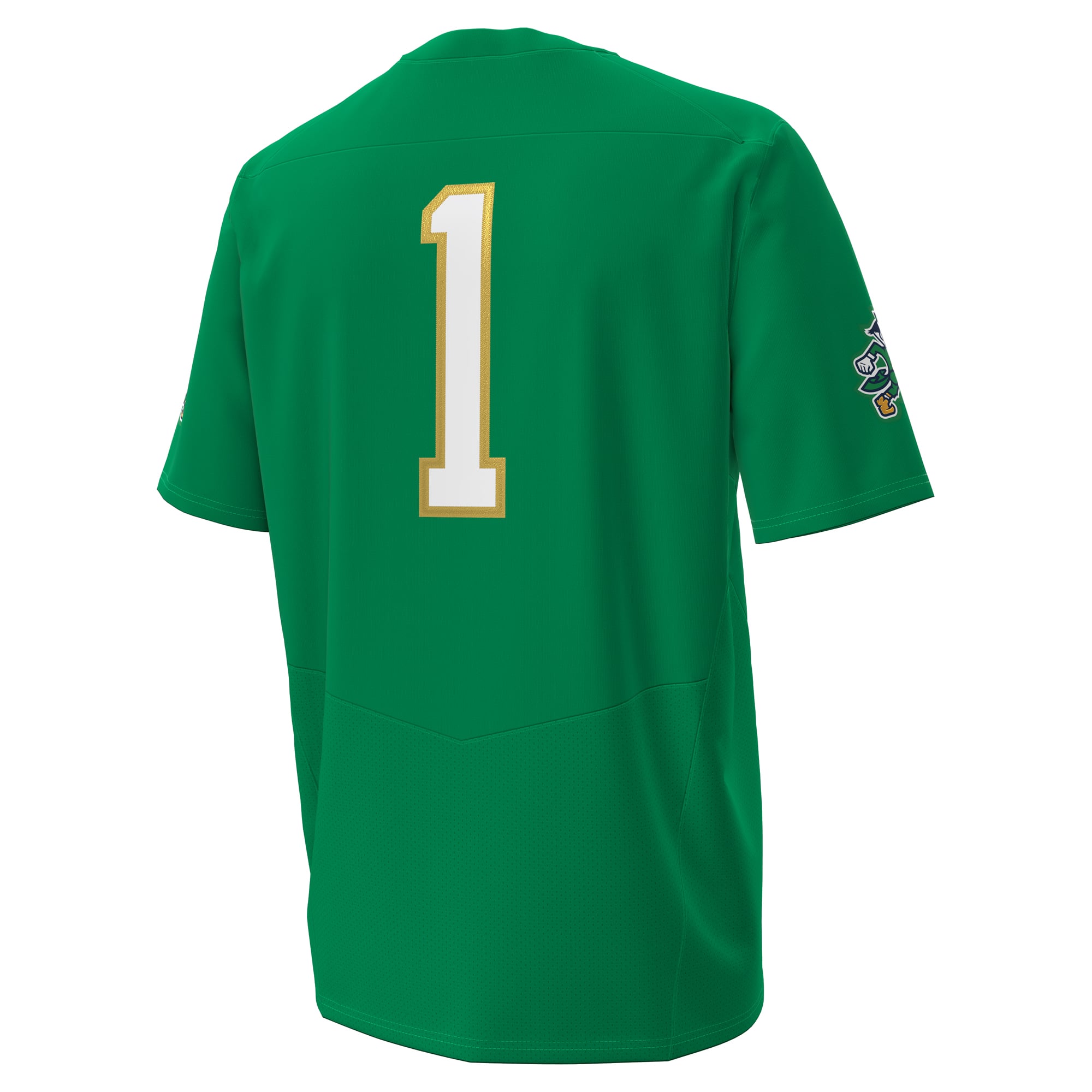 Maillot réplique de football américain Under Armour n° 1 Kelly Green Notre Dame Fighting Irish pour homme