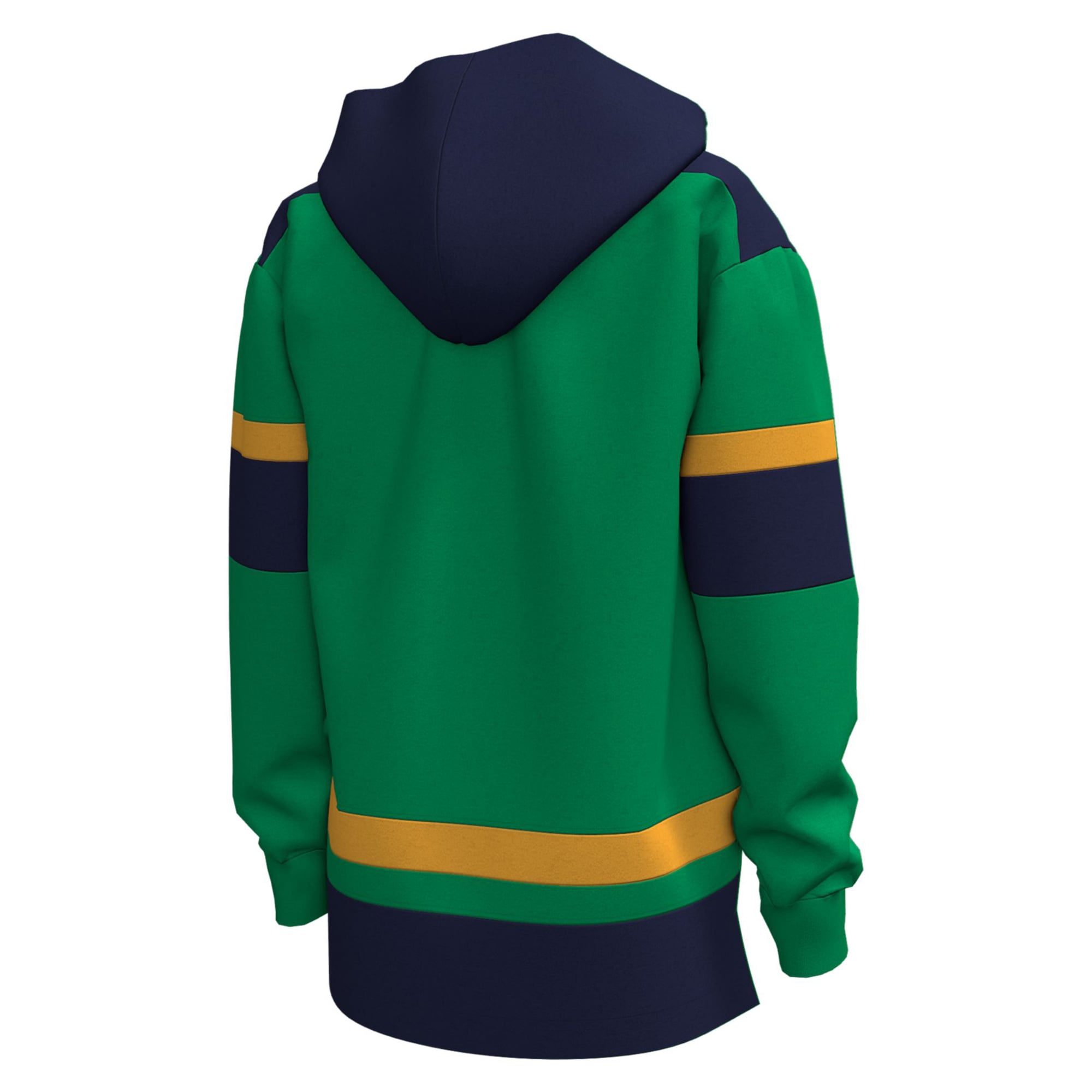 Sweat à capuche Under Armour vert Kelly n° 1 pour homme, aux couleurs des Fighting Irish de Notre Dame, les matchs hockey.