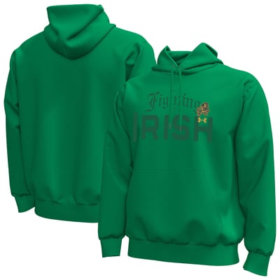 #1 Notre Dame Fighting Irish Under Armour Irish Wear Green Icon Team Fleece Hoodie - Kelly Green