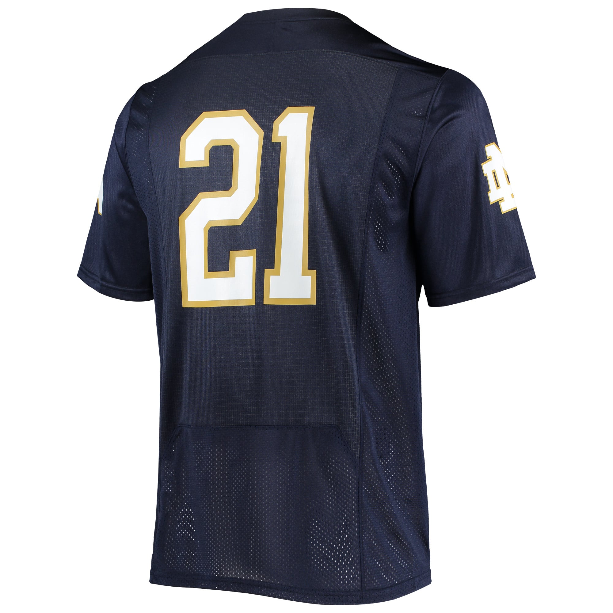 Men's Under Armour #21 Navy Notre Dame Fighting Irish Replica
