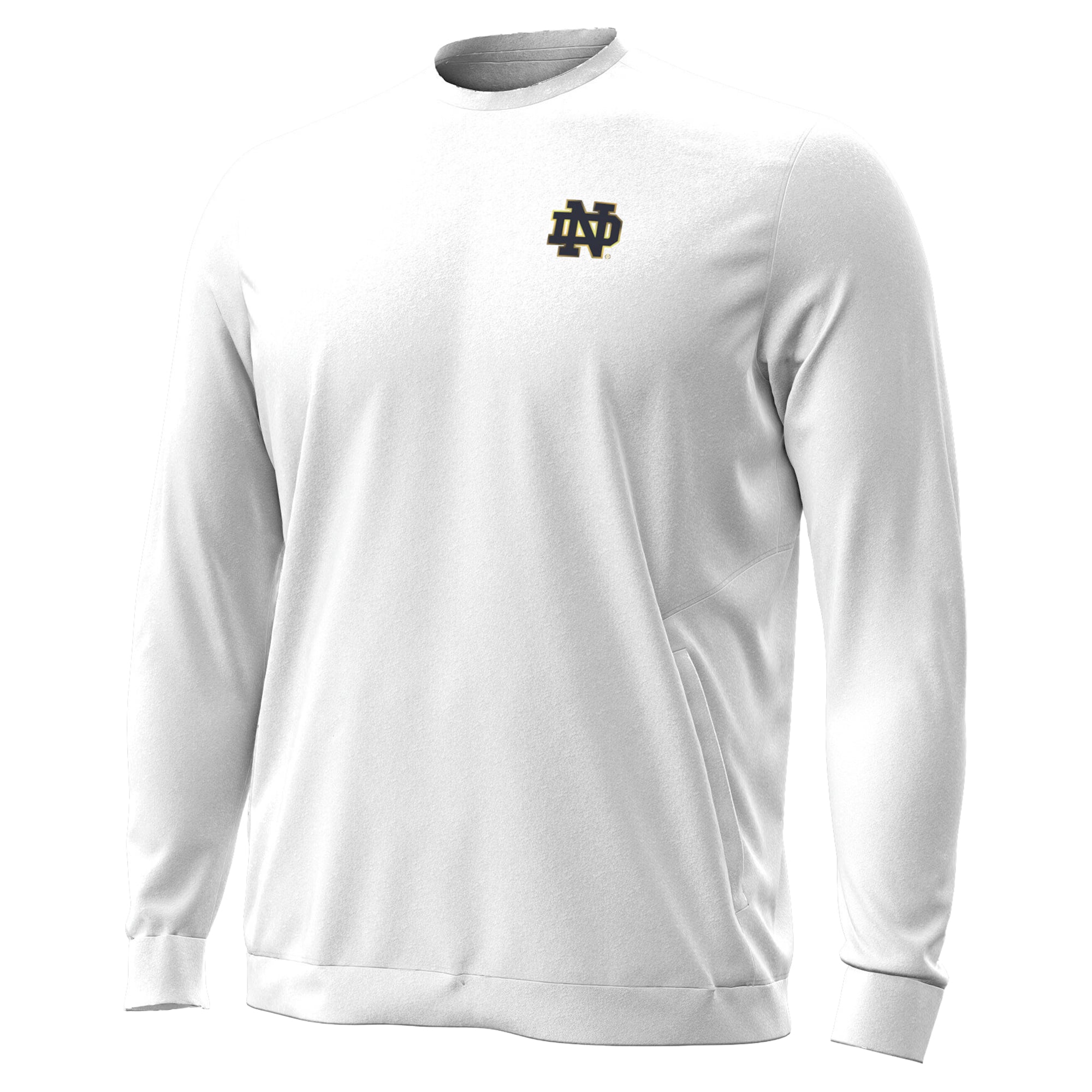 Sweat-shirt d'hiver Under Armour blanc pour homme, modèle Notre Dame Fighting Irish 2026 Sideline Meridian.