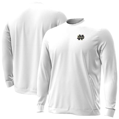 Notre Dame Fighting Irish Under Armour 2026 Sideline Meridian Cold Weather Sweatshirt - White