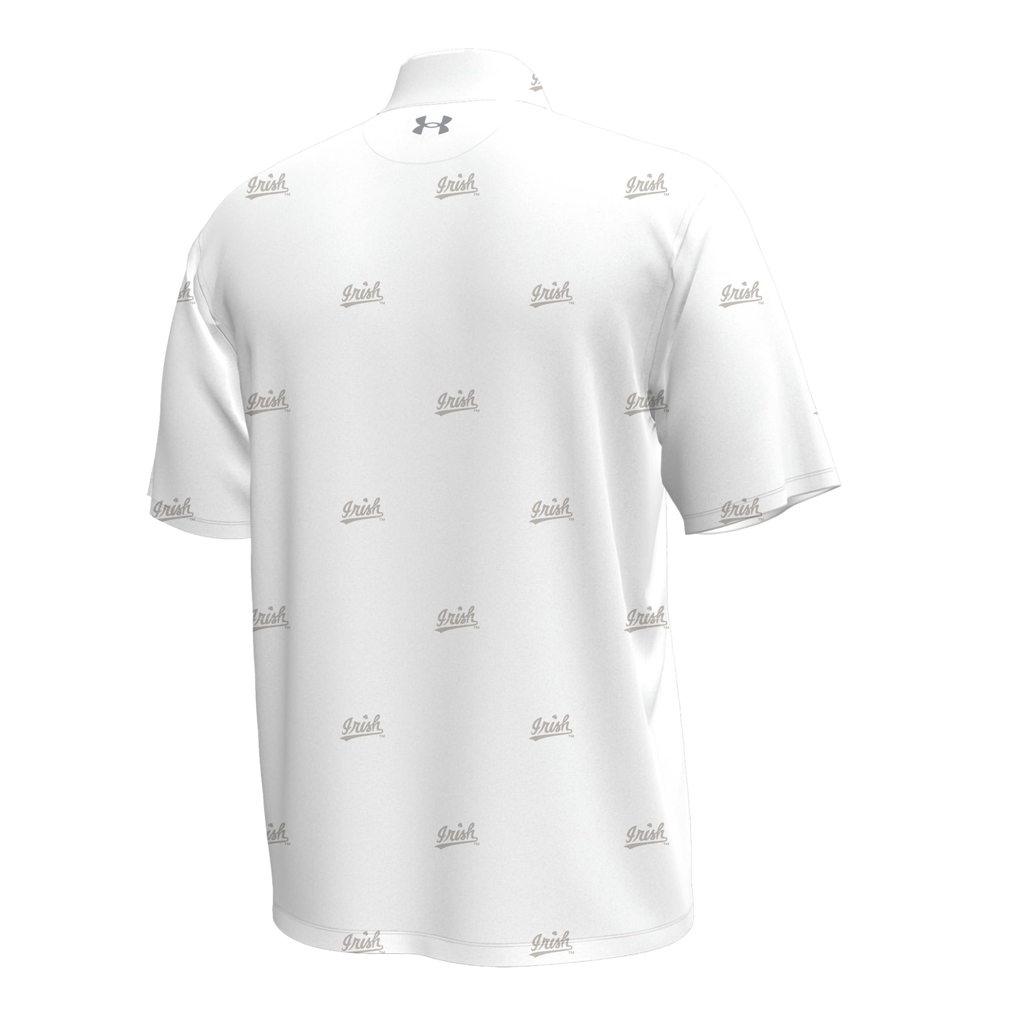 Men's Under Armour White Notre Dame Fighting Irish Gameday Armourfuse Button-Up Shirt