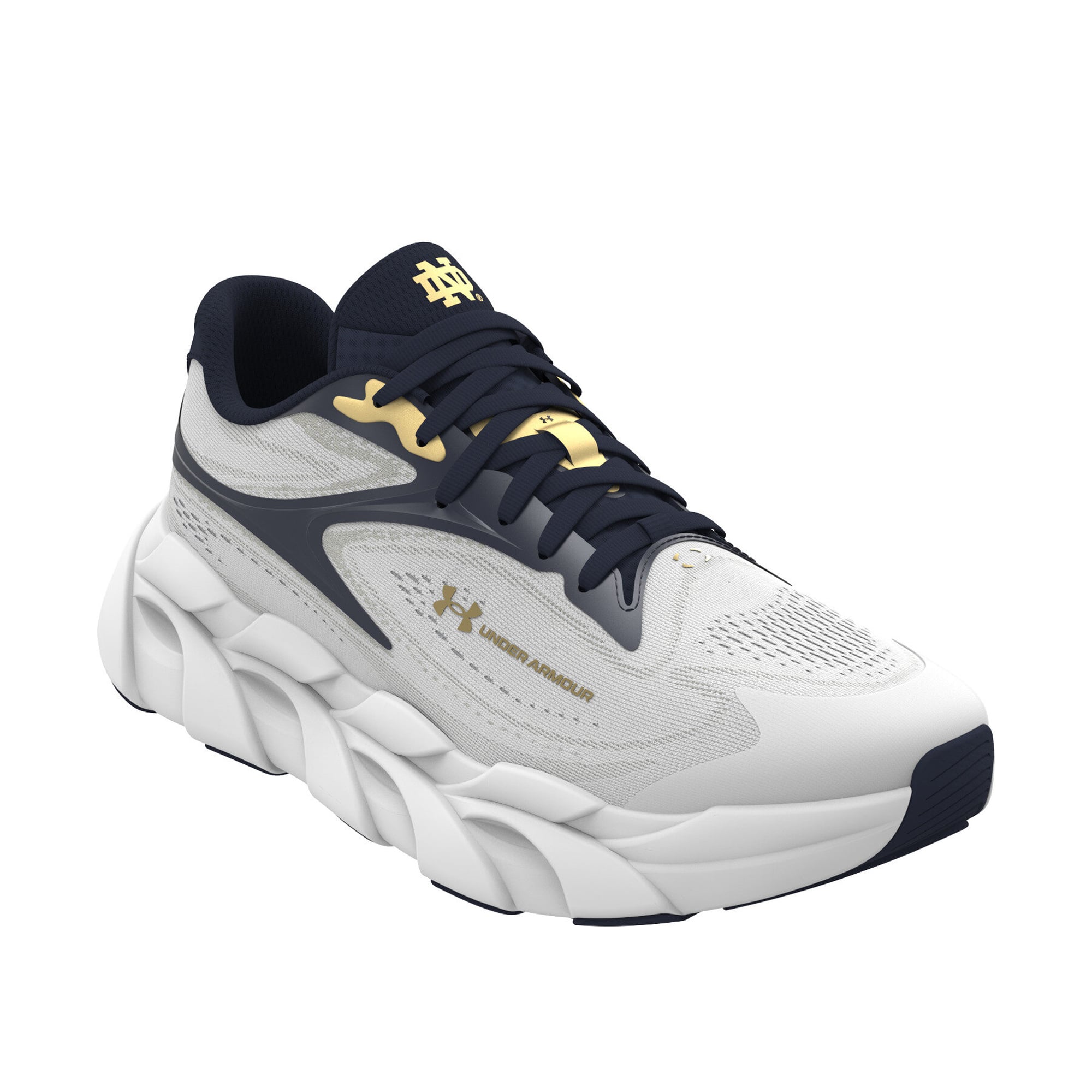Baskets Under Armour Halo Runner 2 Team blanches Notre Dame Fighting Irish pour homme