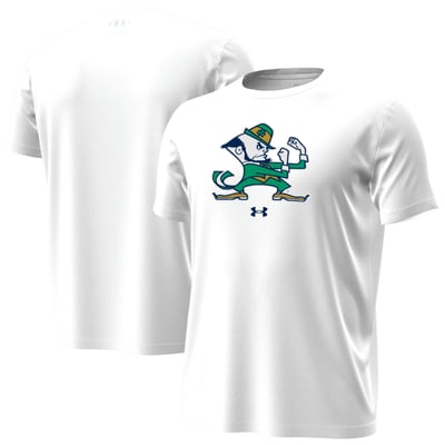 Notre Dame Fighting Irish Under Armour Leprechaun Tech Stretch T-Shirt - White