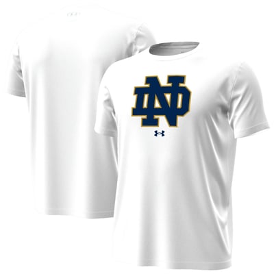 Notre Dame Fighting Irish Under Armour Primary Tech Stretch T-Shirt - White