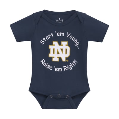Notre Dame Fighting Irish Little King Newborn & Infant Start 'Em Young Bodysuit - Navy
