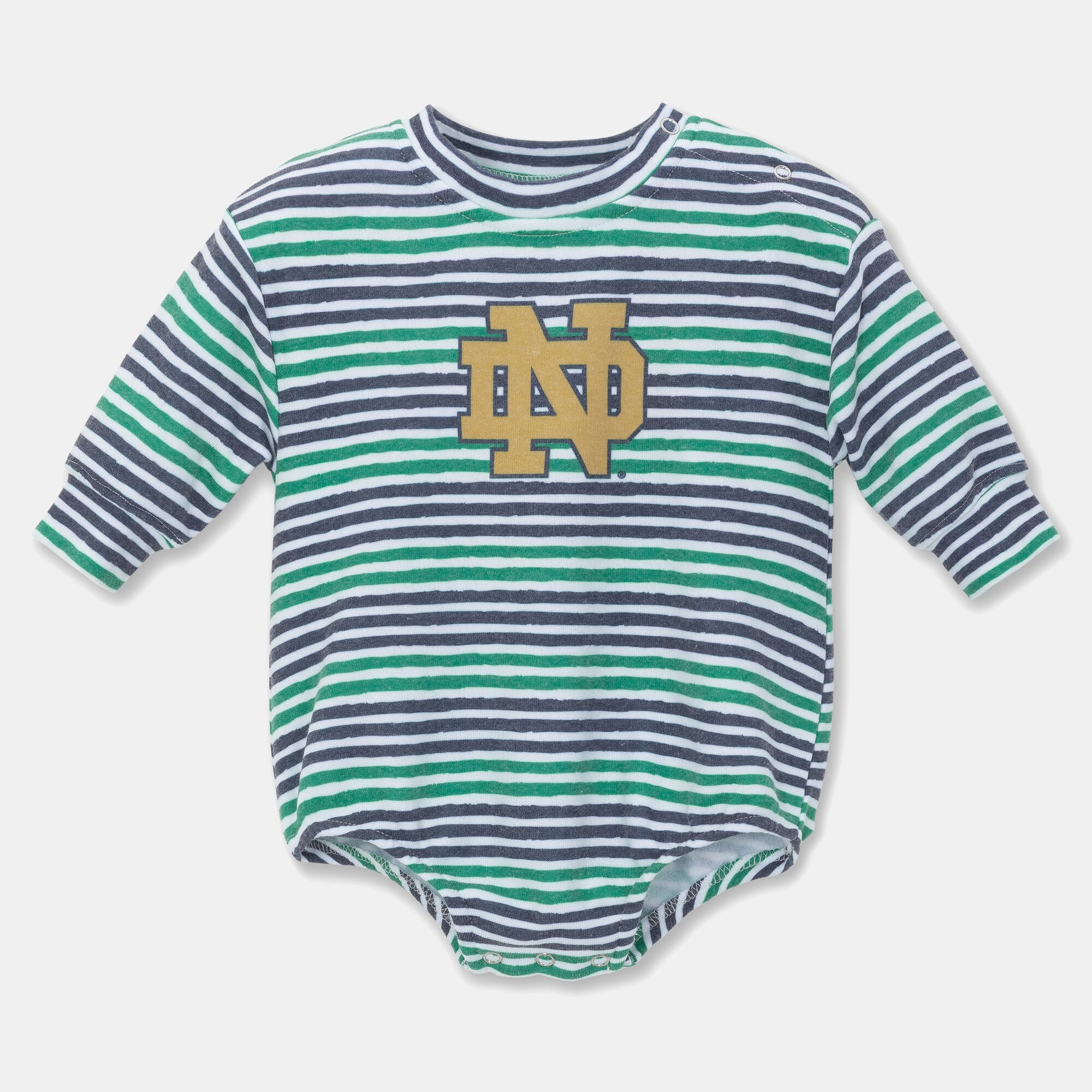 Newborn & Infant ZooZatz Navy Notre Dame Fighting Irish Cozy Fleece Bodysuit