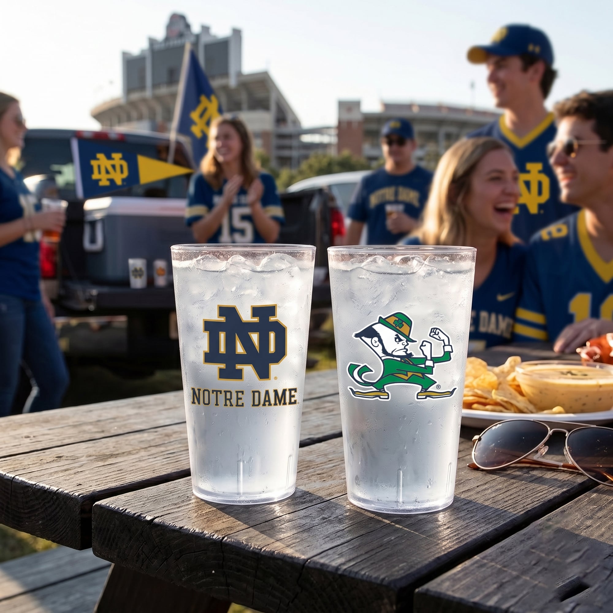 Ensemble de deux gobelets isothermes Notre Dame Fighting Irish de 710 ml (24 oz) en Tritan