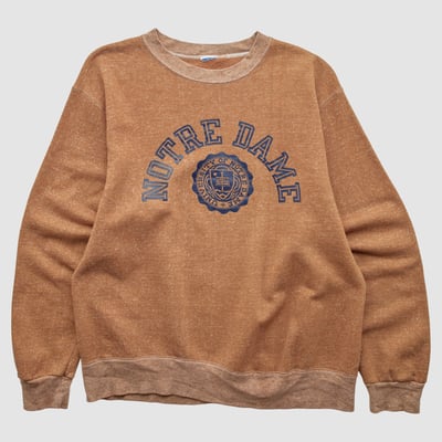 Notre Dame Fighting Irish 80s Pullover Sweatshirt - Clay - S by Fanatics Real Vintage