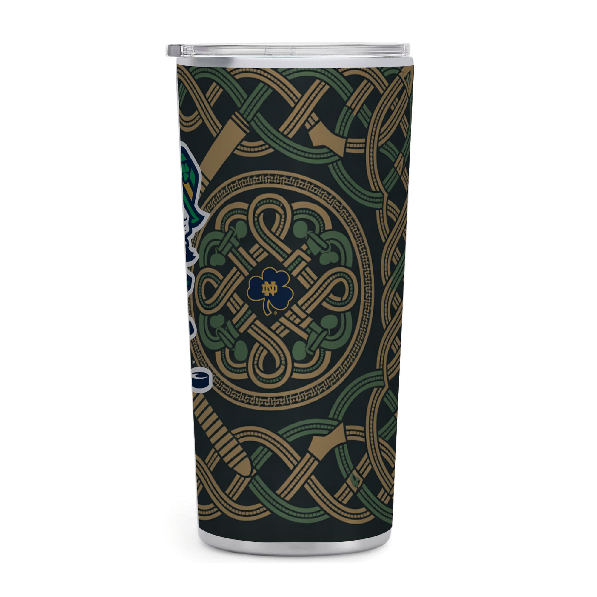 Gobelet isotherme de 65 cl (22 oz) à l'effigie du lutin des Fighting Irish de Notre Dame