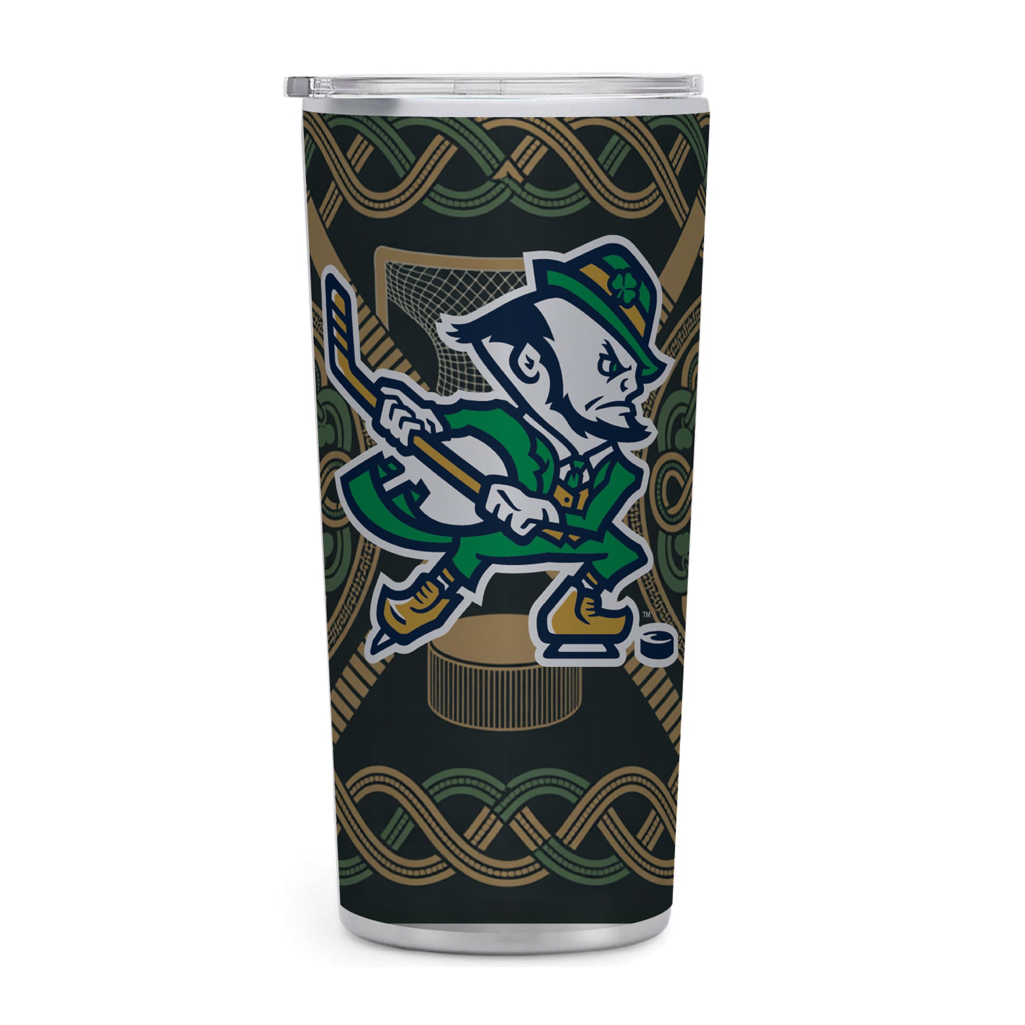 Gobelet isotherme de 65 cl (22 oz) à l'effigie du lutin des Fighting Irish de Notre Dame