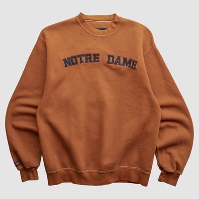 Notre Dame Fighting Irish Jansport 2000s Pullover Sweatshirt - Clay - XXS by Fanatics Real Vintage