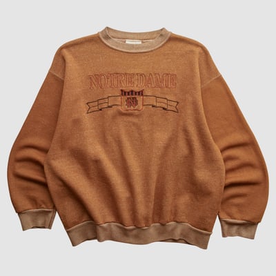 Notre Dame Fighting Irish Student Union 90s Pullover Sweatshirt - Clay - M by Fanatics Real Vintage