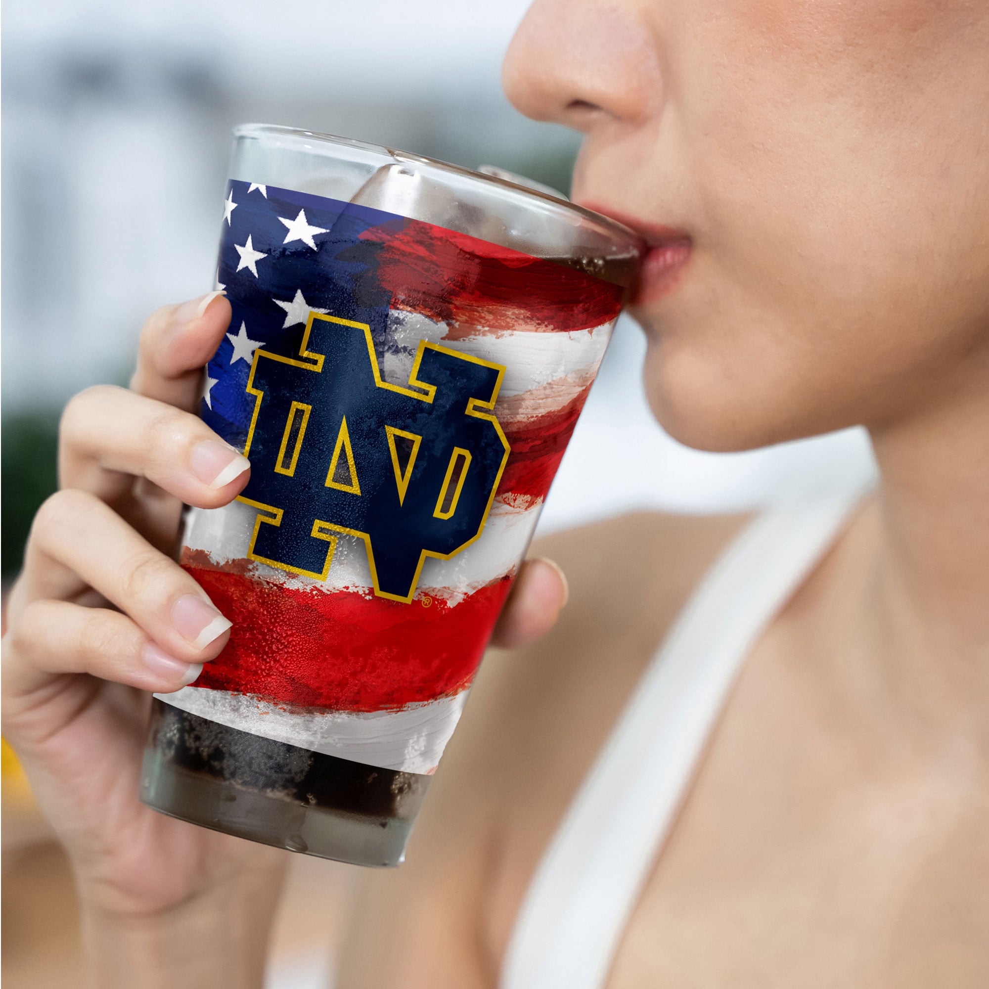 Notre Dame Fighting Irish  Two-Pack 16oz. Americana Pint Glass Set