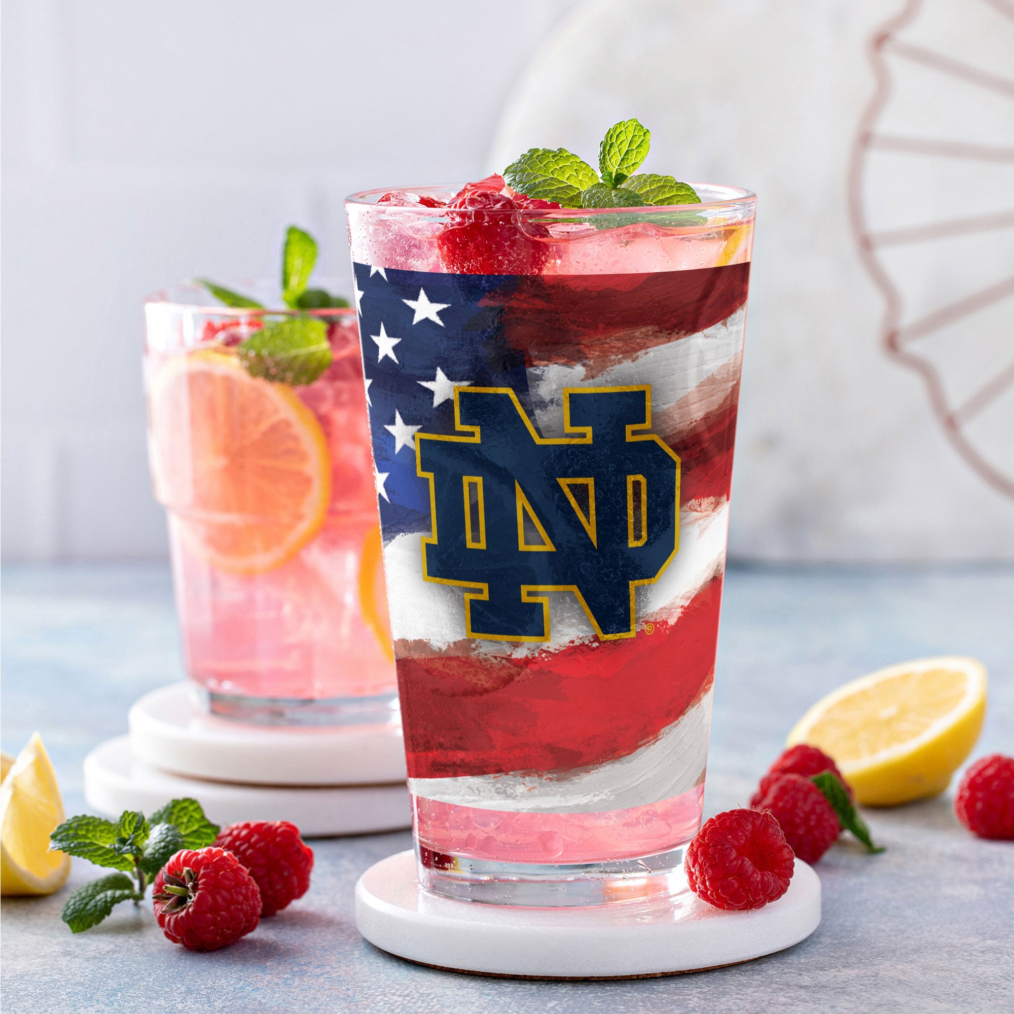 Notre Dame Fighting Irish  Two-Pack 16oz. Americana Pint Glass Set