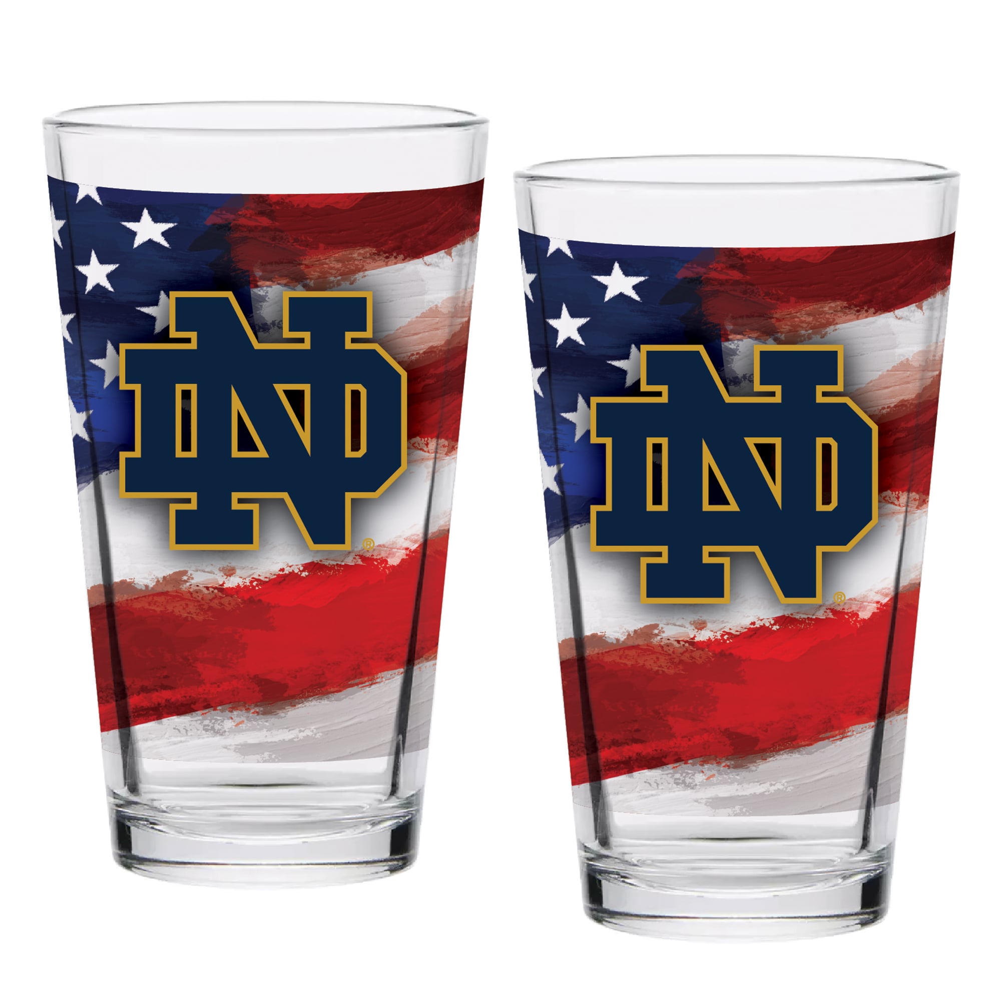 Notre Dame Fighting Irish  Two-Pack 16oz. Americana Pint Glass Set