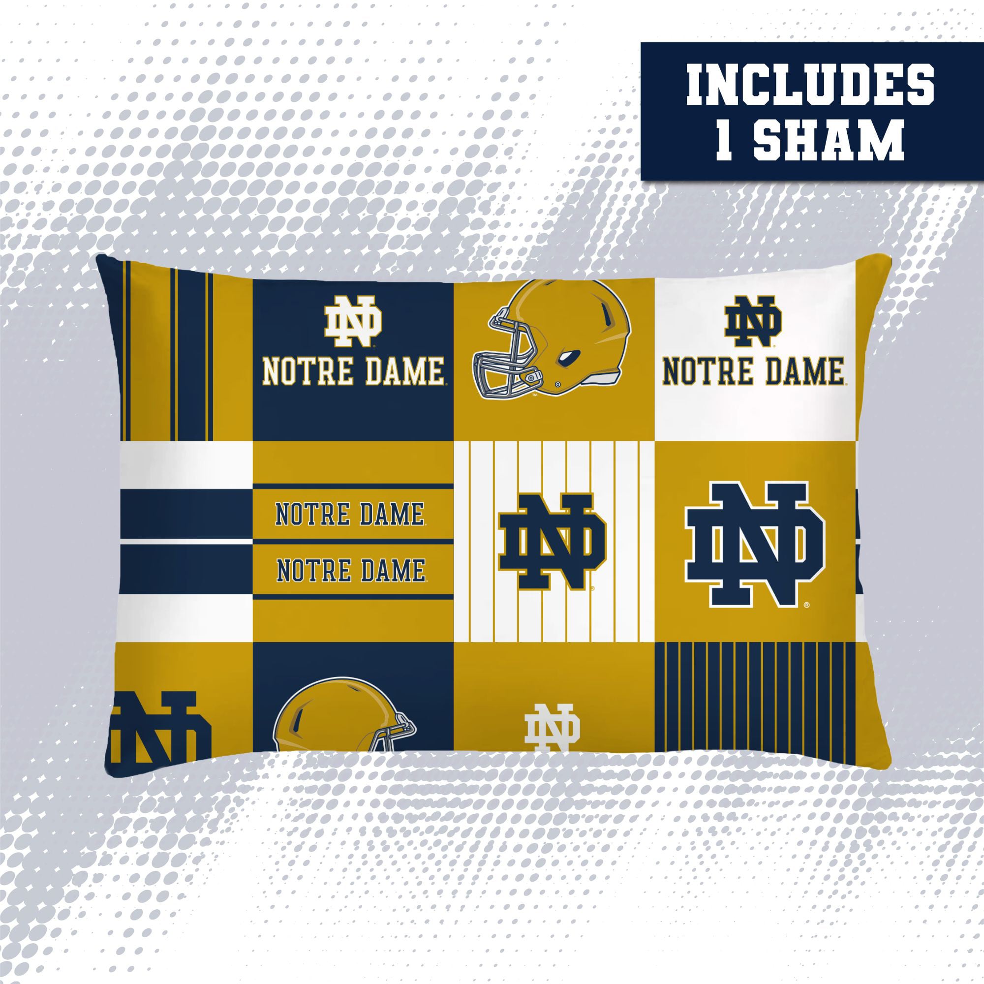 Pegasus Notre Dame Fighting Irish Patchwork Plaid Two-Piece Twin/Twin XL Bed in a Bag Set