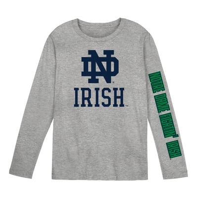 Notre Dame Fighting Irish Outerstuff Preschool Air Raid Long Sleeve T-Shirt - Gray
