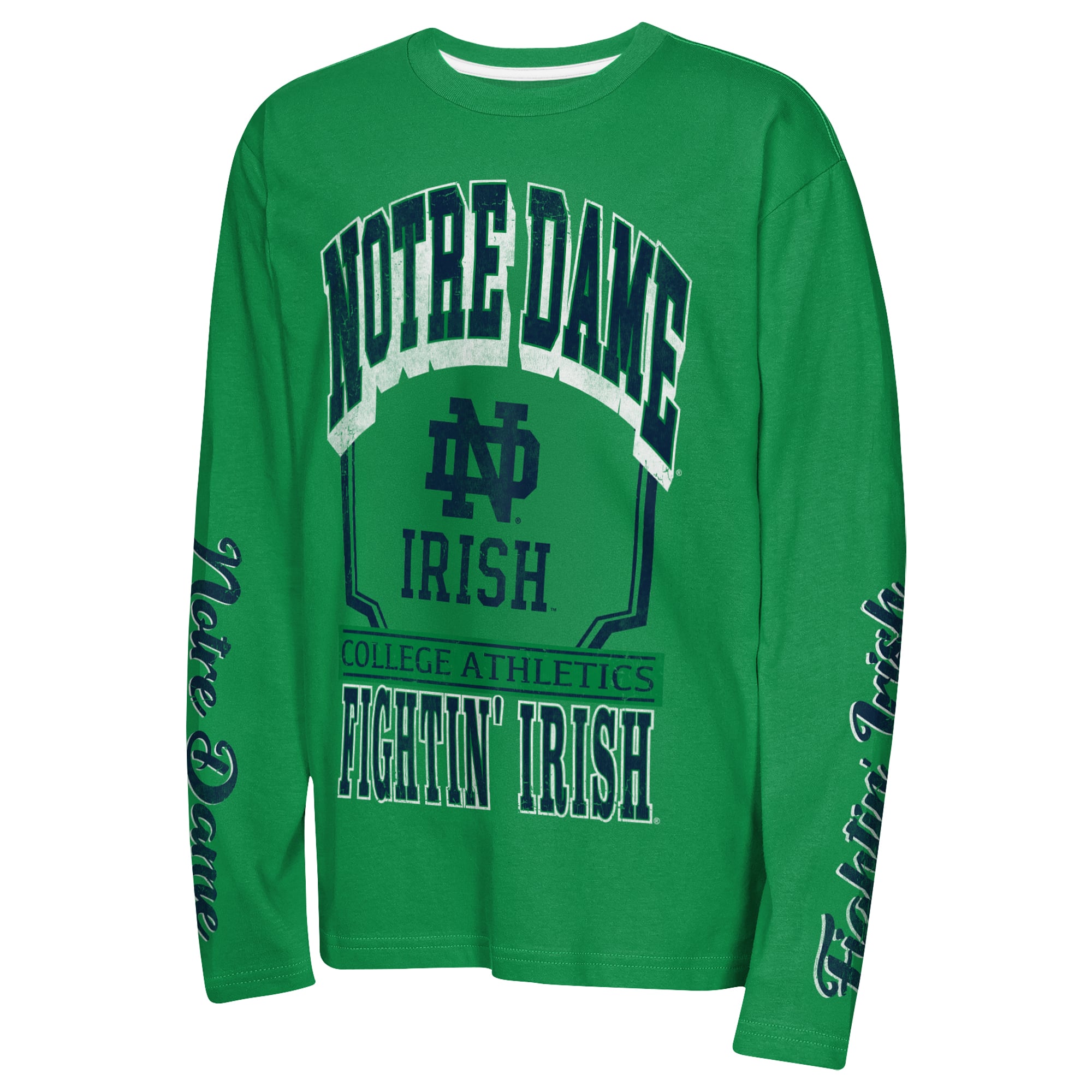 T-shirt combiné 3 en 1 Preschool Outerstuff bleu marine/vert Notre Dame Fighting Irish The Mix 2.0